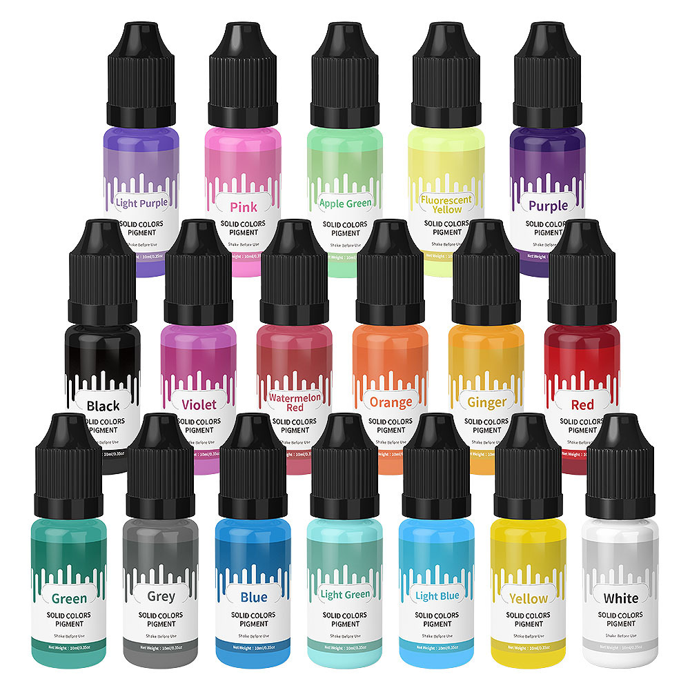Resin Pigment Powder - 18 farben 10 ml Macaron Solide