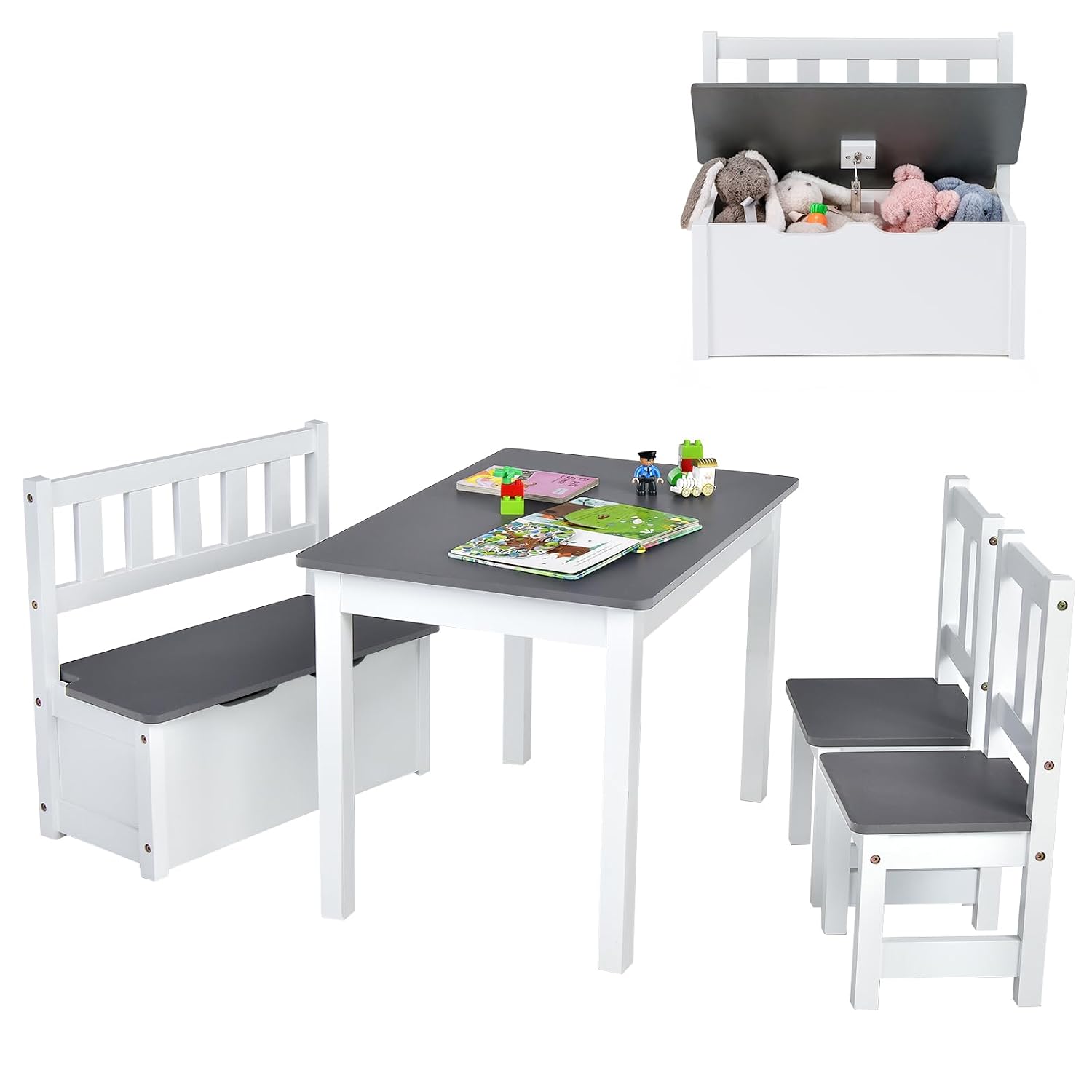 Art Craft Toddler - Holztisch- und Stuhlset für Kinder mit