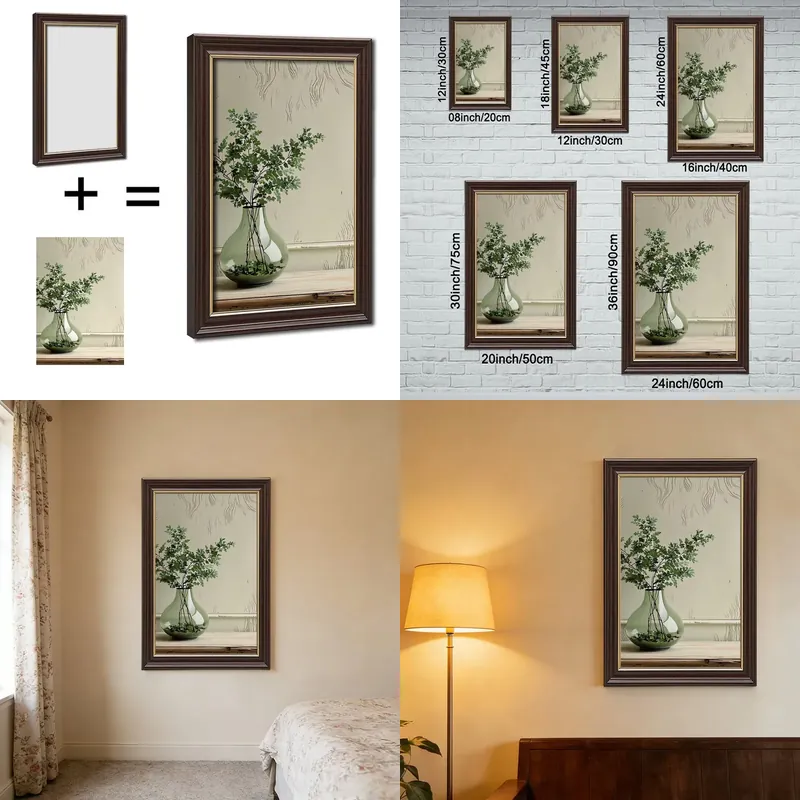 Art Craft Decoration Ideas - 8x12 Holzmaserung Goldgerahmter Picknickkorb für Kunst-