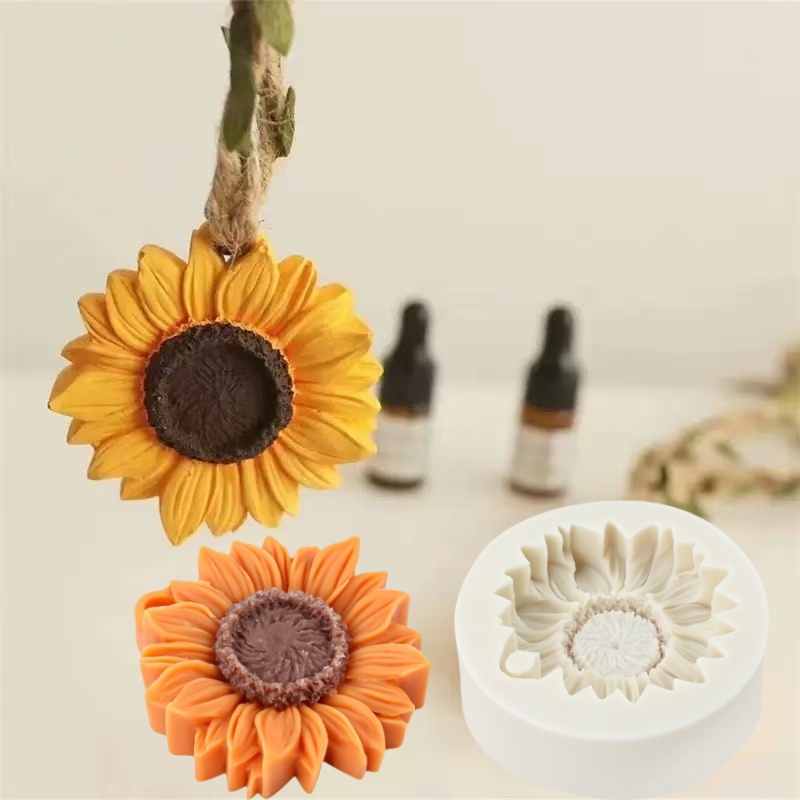 Art Craft Picture - 3D Sonnenblume Kerze Form Silikon Seife