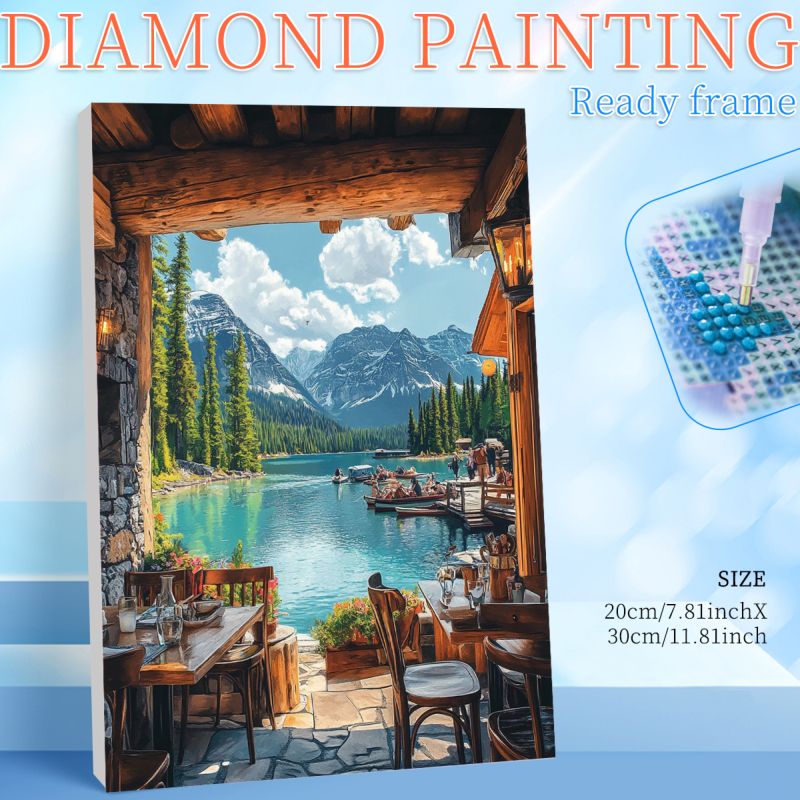 Art Craft Restaurant - RUOPOTY Gerahmtes Diamant-Malset für Feiertage und