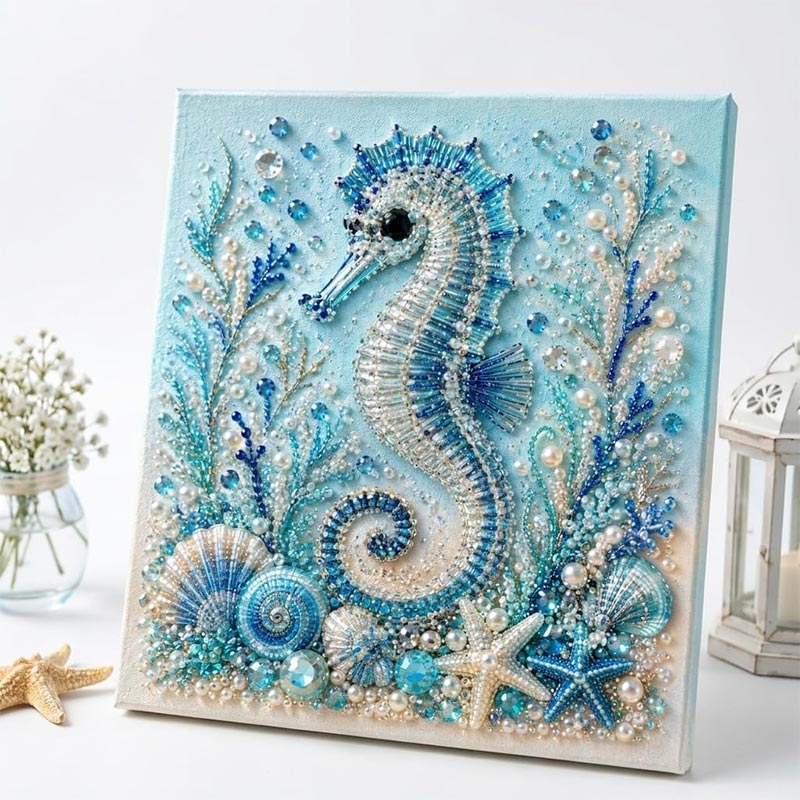 Art Craft Things - Ozean-Thema Perlen-Kunst DIY-Set Oktopus-Welle 3D Perlen-Bastelset