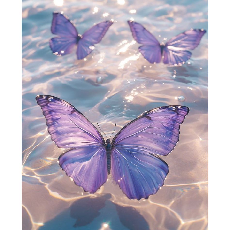 Art Craft Decoration Ideas - RUOPOTY Diamantmalerei, handgefertigt, lila Schmetterling, DIY-Idee,