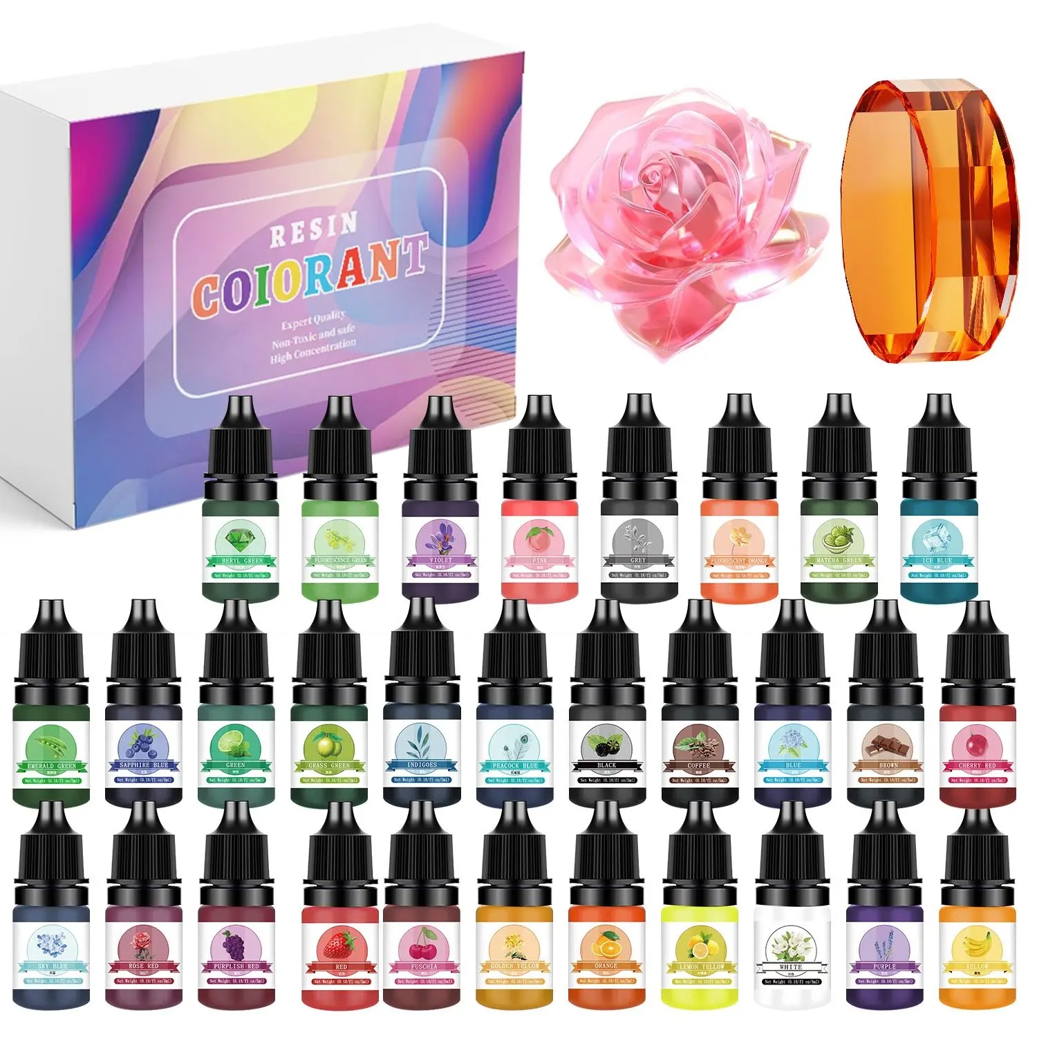 Resin Pigment Powder - 30 farben 5 ml Epoxidharz Pigment