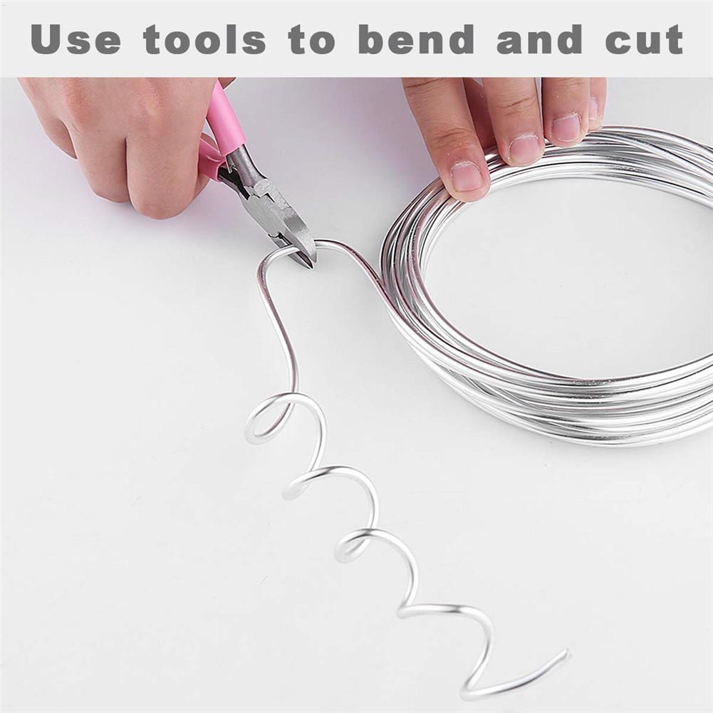 Art Craft Toys - Biegsamer Basteldraht, verblasst nicht, weich, silberfarben,