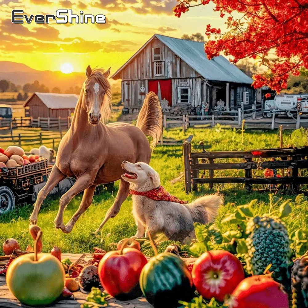 Art Craft Horse - Evershine Tier-Diamantmosaik Pferd Vollquadrat-Malerei Hund Kreuzstich-Stickerei
