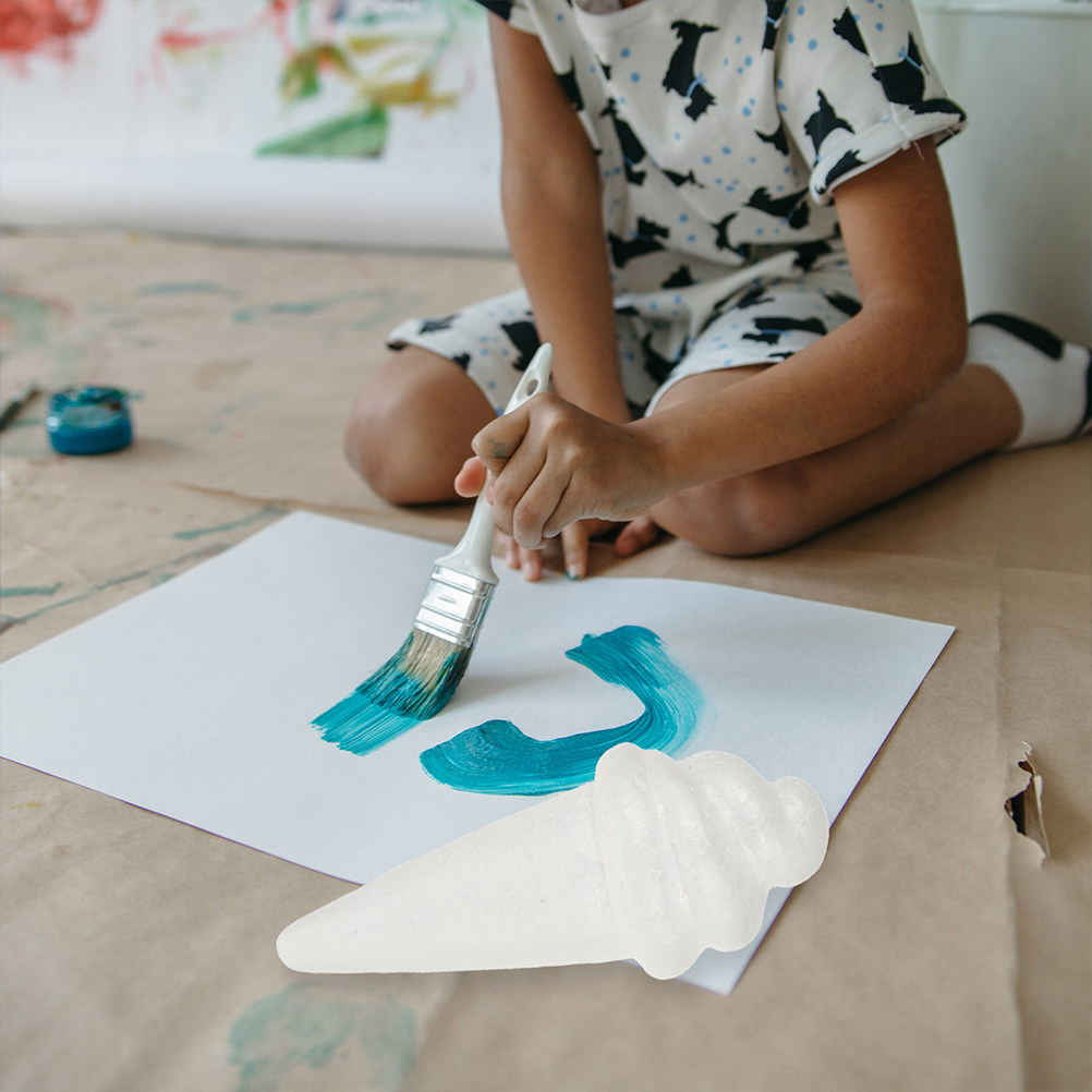 Art Craft For Kids - 8 Stück Unfertige Eiscreme-Schaumstoffmodelle mit Weicher