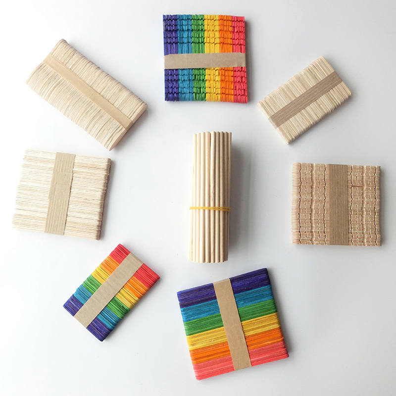 Art Craft With Ice Cream Stick - Eiscreme-Sticks, 50 Stück, natürliches Holz, Eis