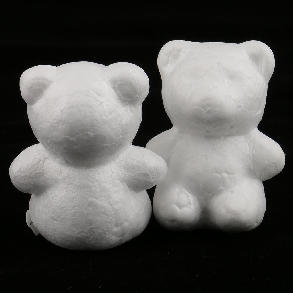 Art Craft For Kids - Schaumstoff-Bären-Ornamente, bemaltes Bastelset, Polystyrol-Schaum für Kunstmodellierung,
