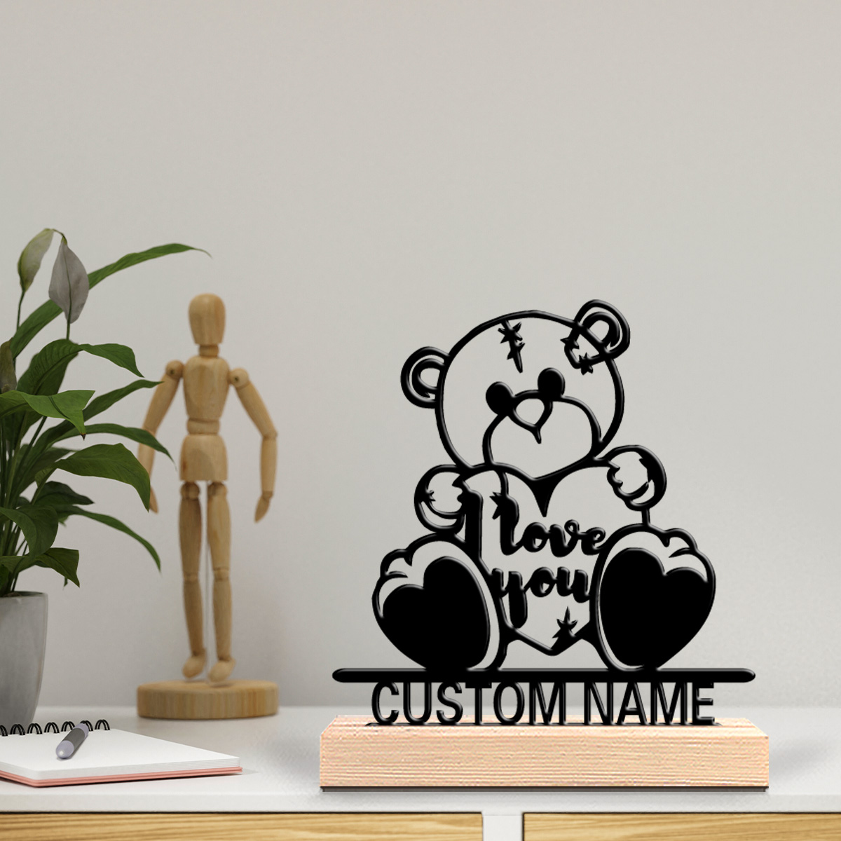 Art Craft Toys - 1 Stück Modisches Liebesspielzeug, personalisierte Metallstatue