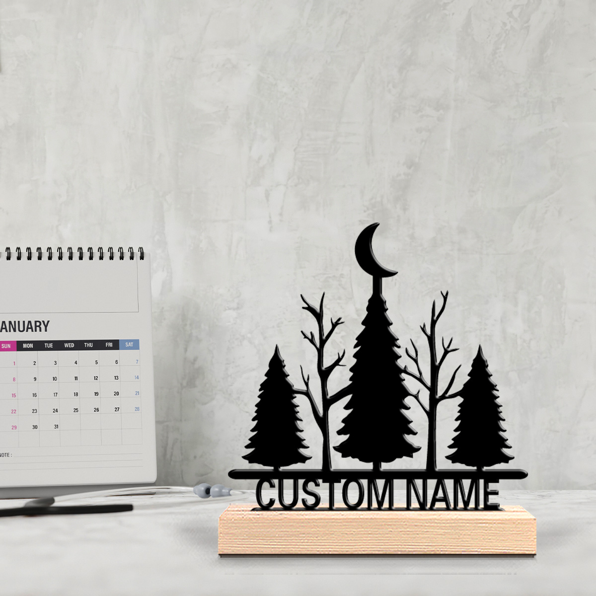 Art Craft Tree - 1 Stück Minimalistischer Mondbaum mit Individuellem