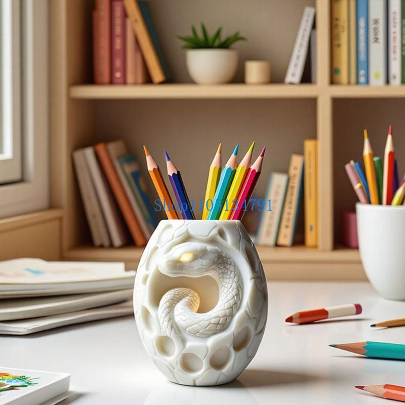 Art Craft Decoration Ideas - 98km Kreative Schlangenmuster-Silikon-Pflanzgefäßform, Blumentopfformen für die