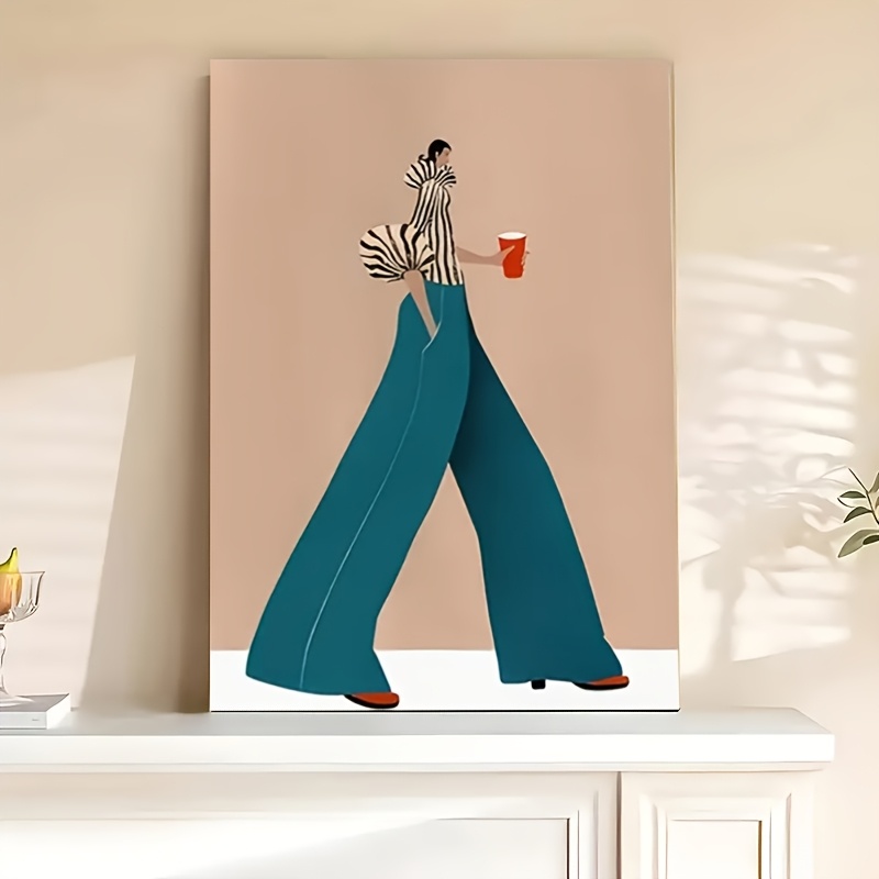 Art Craft Toys - Modische blaue Hose Frau Poster Drucke