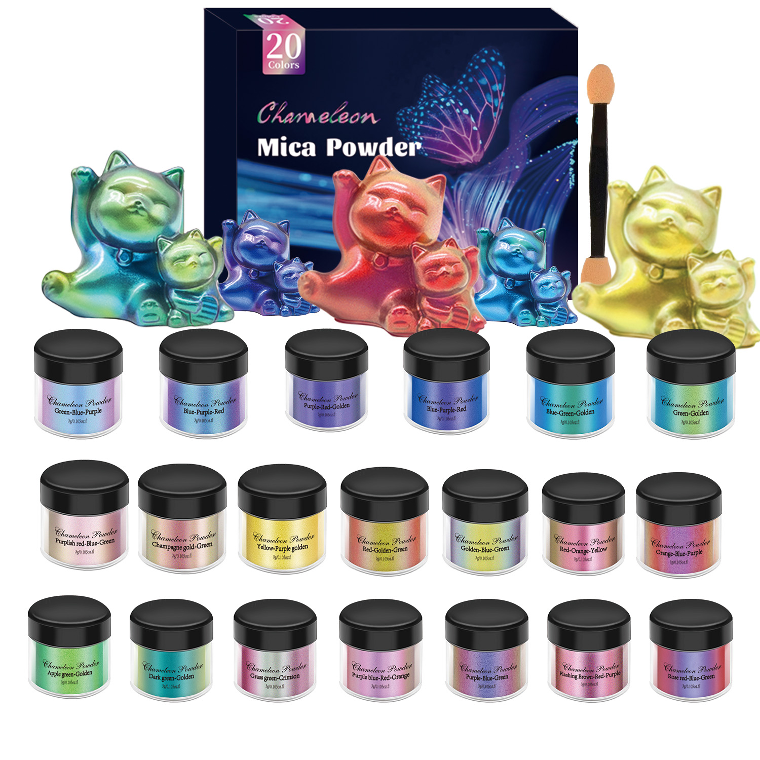 10/20 Stück Spiegel-Chamäleon- – Resin Pigment Powder Bewertung und Preis