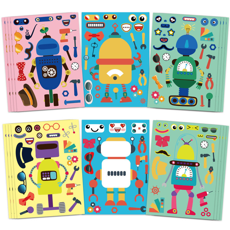 Montieren Sie Roboteraufkleber – Art Craft Toddler Bewertung und Preis