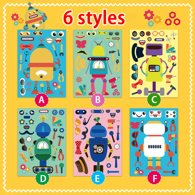 Montieren Sie Roboteraufkleber – Art Craft Toddler Bewertung und Preis