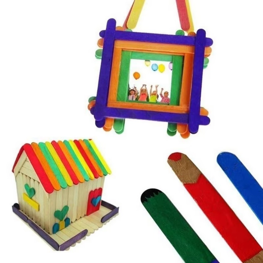 50 Stück Natürliche Farbige Ho – Art Craft With Ice Cream Stick Bewertung und Preis