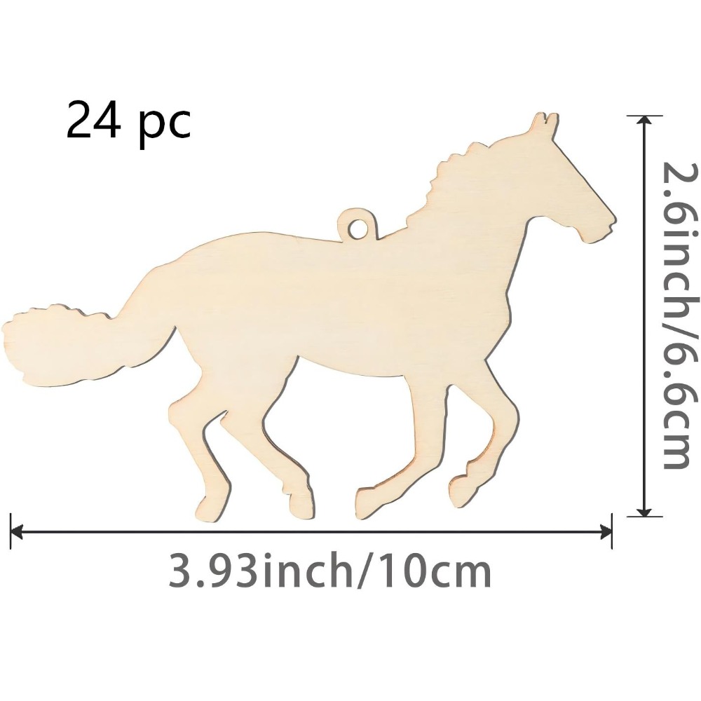 24 Stück Unfertige Pferde-Holz – Art Craft Horse Bewertung und Preis
