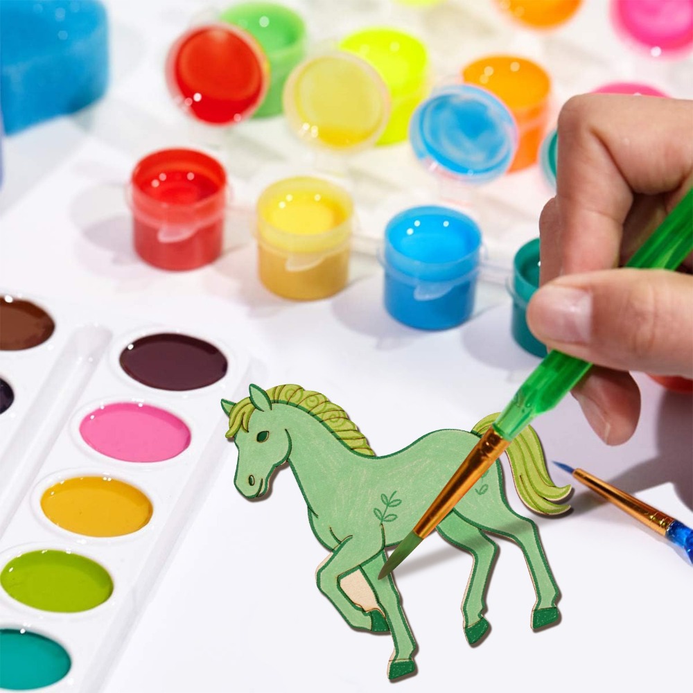 24 Stück Unfertige Pferde-Holz – Art Craft Horse Bewertung und Preis