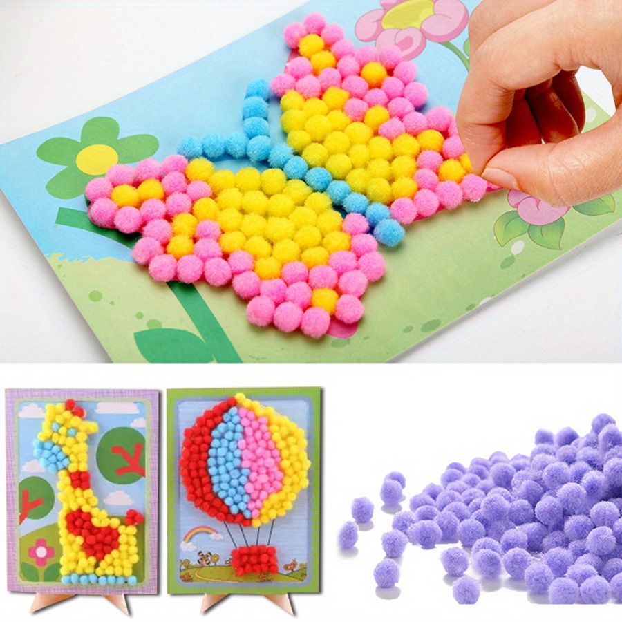 2 stücke 16x21 cm Bunte Pom-Po – Art Craft Painting Bewertung und Preis