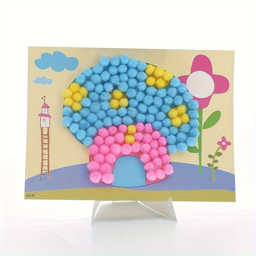 2 stücke 16x21 cm Bunte Pom-Po – Art Craft Painting Bewertung und Preis