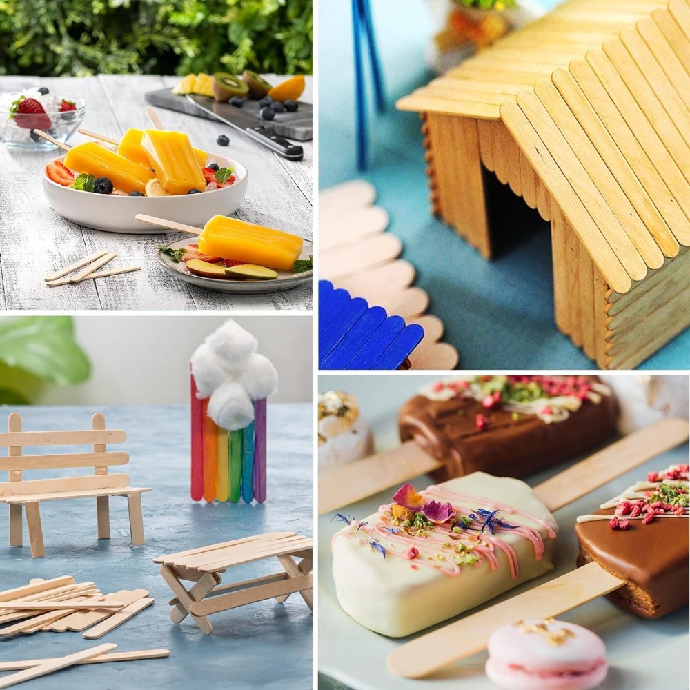210 Stück Natürliche Holz-Eiss – Art Craft With Ice Cream Stick Bewertung und Preis