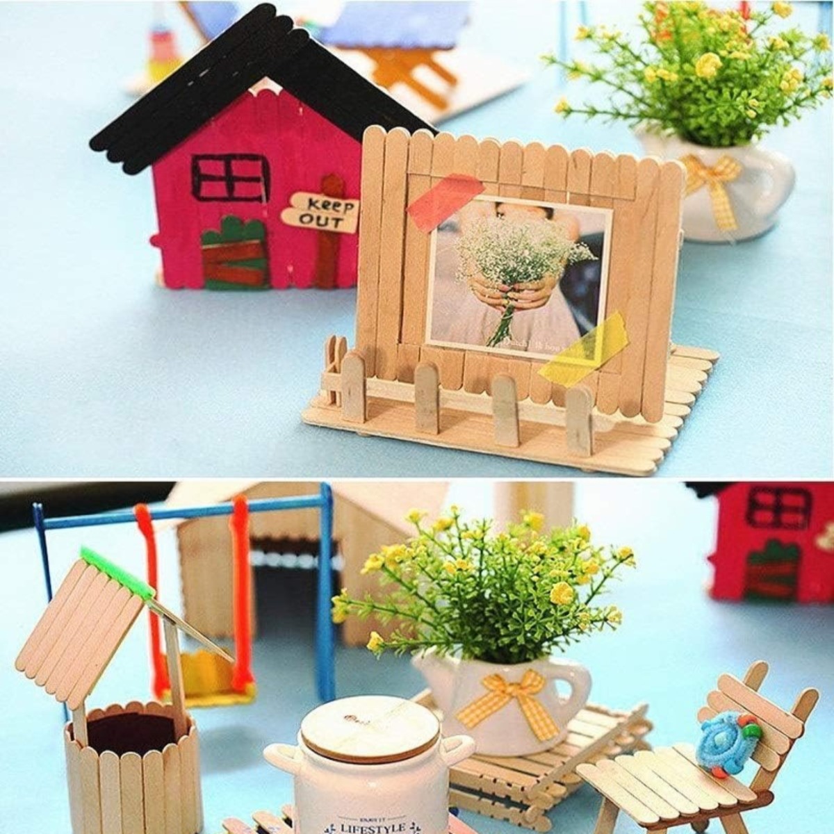 50 Stück Naturholz-Eisstiele f – Art Craft With Ice Cream Stick Bewertung und Preis