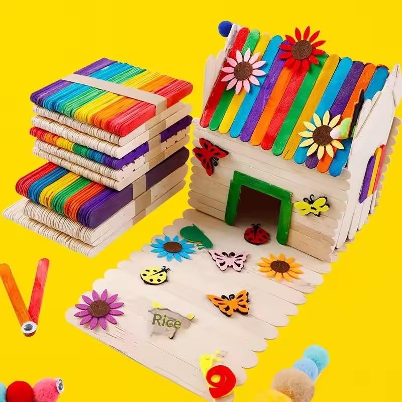 Texturvolle Bunte Eisstiele au – Art Craft With Ice Cream Stick Bewertung und Preis