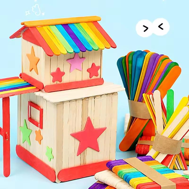 Texturvolle Bunte Eisstiele au – Art Craft With Ice Cream Stick Bewertung und Preis