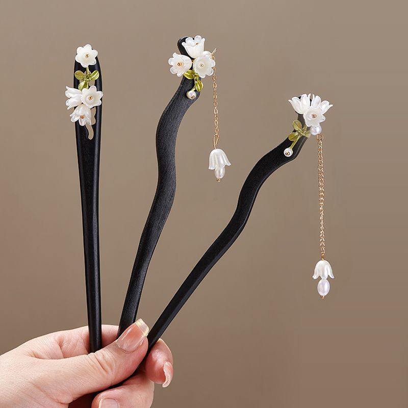 Holzblumen-Haarnadel im Vintag – Art Craft Shop Bewertung und Preis