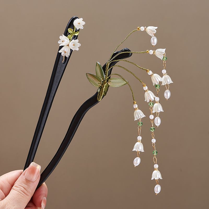 Holzblumen-Haarnadel im Vintag – Art Craft Shop Bewertung und Preis