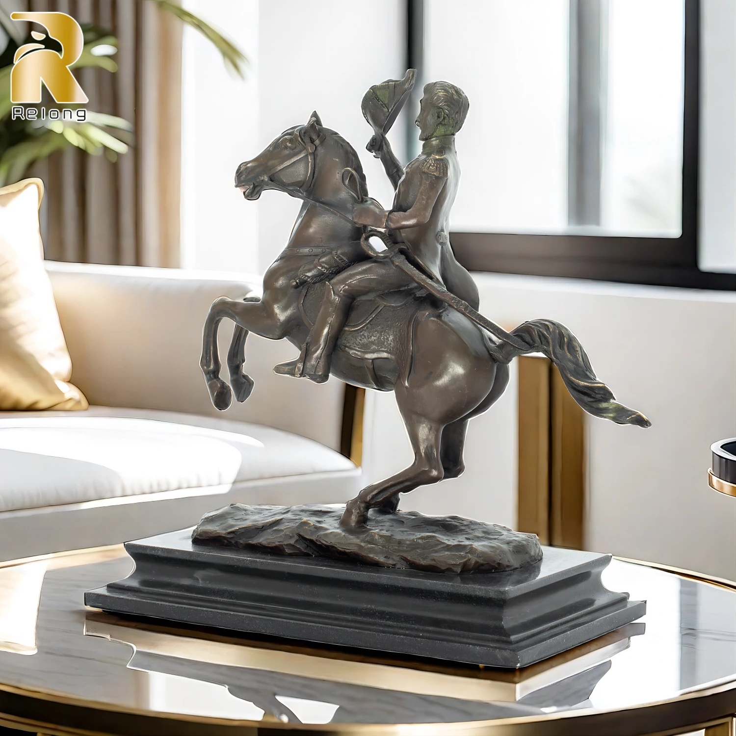 Bronze Ridding Horse Sculpture – Art Craft Horse Bewertung und Preis