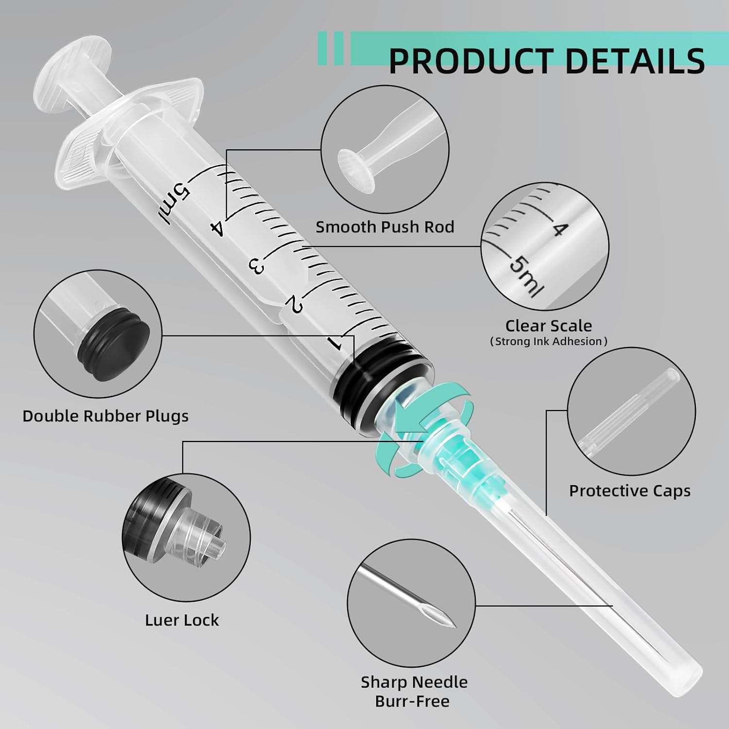 5ml Luer-Lock-Spritze, geeigne – Art Craft Shop Bewertung und Preis