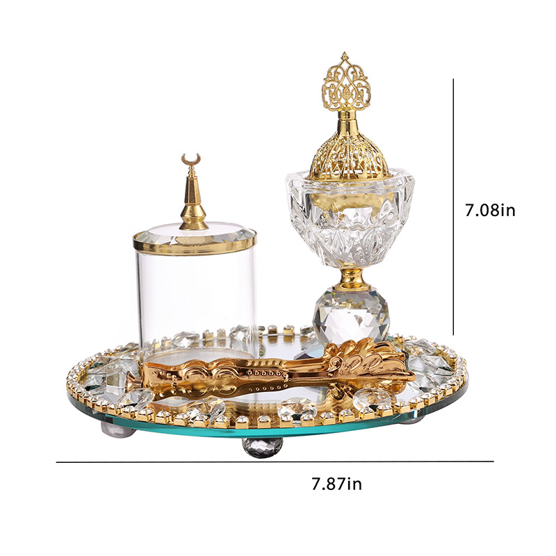 Rundes goldenes Kristall-Räuch – Art Craft Decoration Ideas Bewertung und Preis