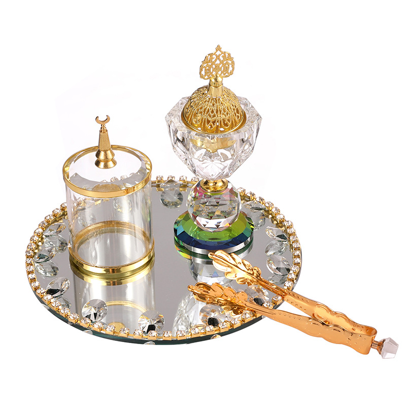 Rundes goldenes Kristall-Räuch – Art Craft Decoration Ideas Bewertung und Preis